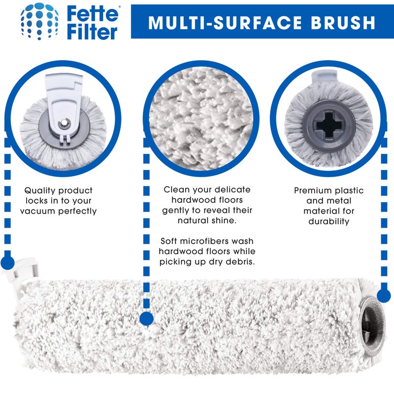 Fette Filter - Wood Floor Brush Roll Compatible with Bissell 2785 for Crosswave Cordless Max Multi-Surface Wet Dry Vac Compare to Part # 1618640 (Pack of 2) - Image 4